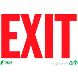 Zing Eco Safety Sign Exit Red on White 10