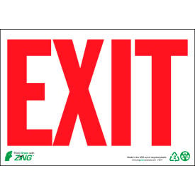 Zing Eco Safety Sign Exit Red on White 10