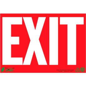 Zing Eco Safety Sign Exit White on Red 10