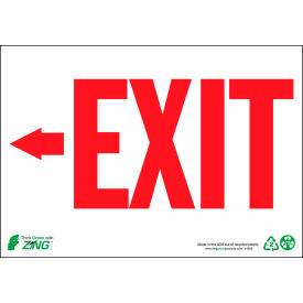 Zing Eco Safety Sign Exit with Left Arrow 10