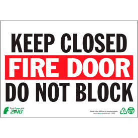 Zing Eco Safety Sign Keep Fire Door Closed 10