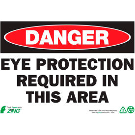 Zing Eco Safety Sign Danger Eye Protection 10