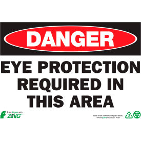 Zing Eco Safety Sign Danger Eye Protection 10