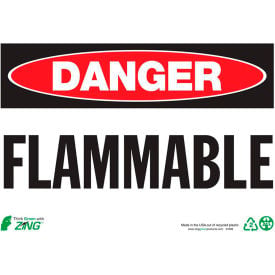 Zing Eco Safety Sign Danger Flammable 10