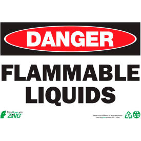 Zing Eco Safety Sign Danger Flammable Liquids 10