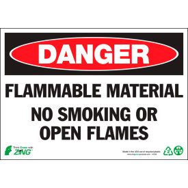 Zing Eco Safety Sign Danger Flammable Material 10