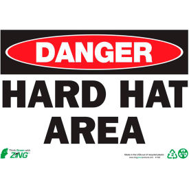 Zing Eco Safety Sign Danger Hard Hat Area 10