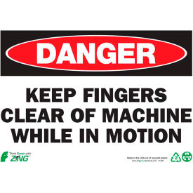 Zing Eco Safety Sign Danger Keep Fingers Clear 10