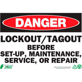 Zing Eco Safety Sign Danger Lockout-Tagout 10