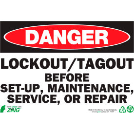Zing Eco Safety Sign Danger Lockout-Tagout 10