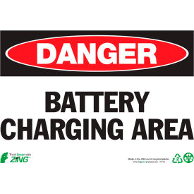 Zing Eco Safety Sign Danger Battery Charging Area 10