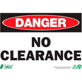 Zing Eco Safety Sign Danger No Clearance 10