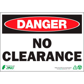 Zing Eco Safety Sign Danger No Clearance 10
