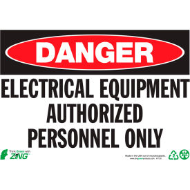 Zing Eco Safety Sign Danger Electrical Equipment 10