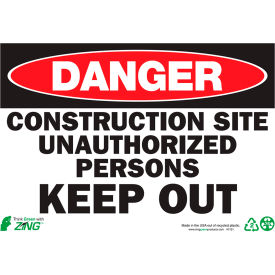 Zing Eco Safety Sign Danger Construction Site Keep Out 10