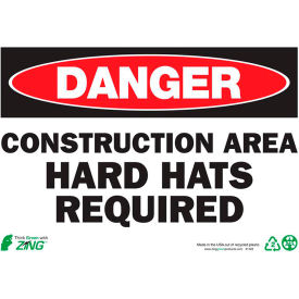 Zing Eco Safety Sign Danger Construction Area Hard Hats 10