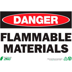 Zing Eco Safety Sign Danger Flammable Materials 10