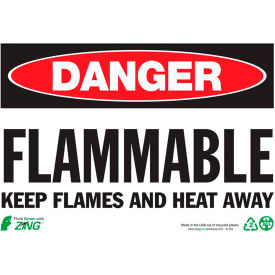 Zing Eco Safety Sign Danger Flammable Keep Flames Away 10
