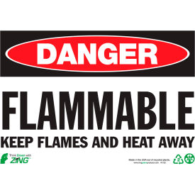 Zing Eco Safety Sign Danger Flammable Keep Flames Away 10