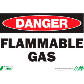Zing Eco Safety Sign Danger Flammable Gas 10