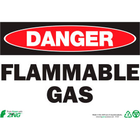 Zing Eco Safety Sign Danger Flammable Gas 10