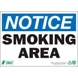 Zing Eco Safety Sign Notice Smoking Area 10