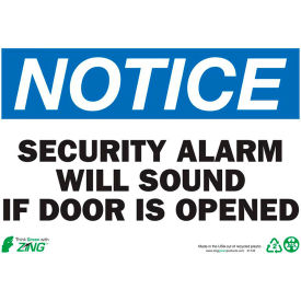 Zing Eco Safety Sign Notice Security Alarm Will Sound If Door Is... 10