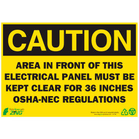 Zing Eco Safety Sign Caution Electrical Panel 10