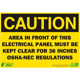 Zing Eco Safety Sign Caution Electrical Panel 10
