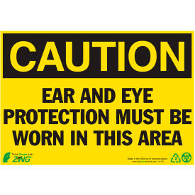 Zing Eco Safety Sign Caution Ear Protection Required 10