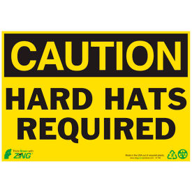 Zing Eco Safety Sign Caution Hard Hat Required 10