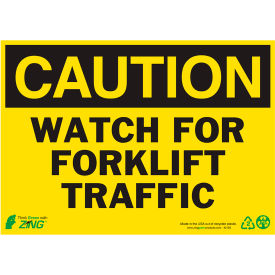 Zing Eco Safety Sign Caution Watch For Forklift Traffic 10