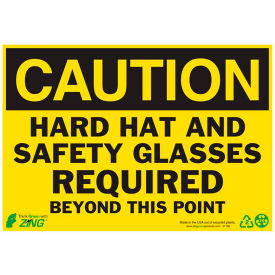 Zing Eco Safety Sign Caution Hard Hat and Safety Glasses Required 10