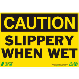 Zing Eco Safety Sign Caution Slippery When Wet 10