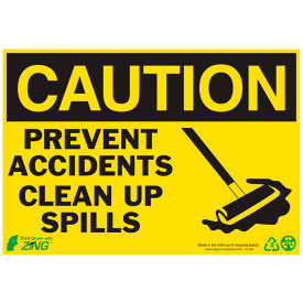 Zing Eco Safety Sign Caution Clean Up Spills 10