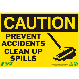 Zing Eco Safety Sign Caution Clean Up Spills 10