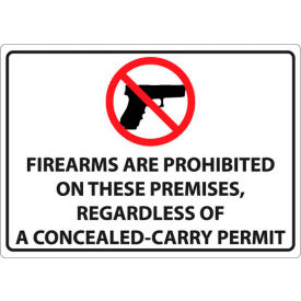 Zing Concealed Carry Sign Firearms Prohibited 10