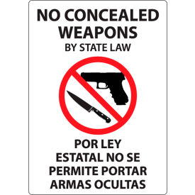 Zing Concealed Carry Label Concealed Weapons Bilingual 5