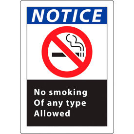 Zing No Smoking Sign Notice No Smoking 7