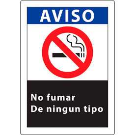 Zing No Smoking Sign Aviso No Fumar 7