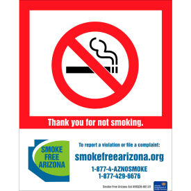 Zing No Smoking Sign Arizona Regulations 7