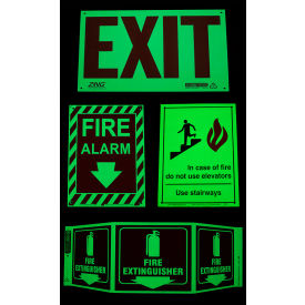 Zing Eco Safety Sign Fire Alarm with Arrow 3-1/4