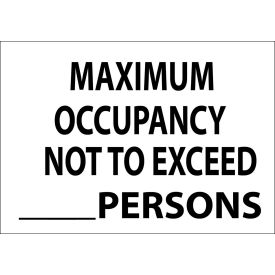 Zing Eco Safety Sign Maximum Occupancy Not to Exceed 10