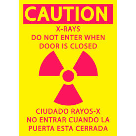 Zing Eco Safety Sign Caution X-Ray Area English/Spanish 7