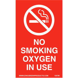Zing Magnet Safey Sign Oxygen In Use 3