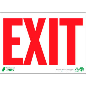 Zing Eco Safety Sign Exit Red on White 14