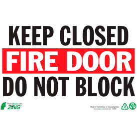 Zing Eco Safety Sign Keep Fire Door Closed 14
