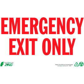 Zing Eco Safety Sign Emergency Exit Only 14