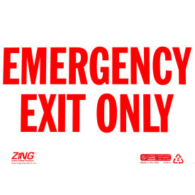 Zing Eco Safety Sign Emergency Exit Only 14