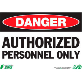 Zing Eco Safety Sign Danger Authorized Personnel 14
